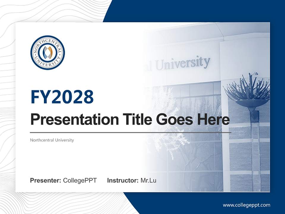 Northcentral University Academic Presentation/Research Findings Report PPT Template4:3 ratio PPT effect preview image5