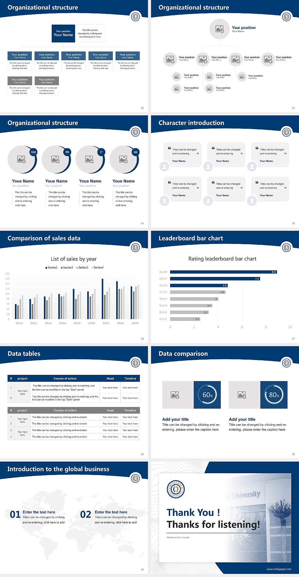 Northcentral University Academic Presentation/Research Findings Report PPT Template4:3 ratio PPT effect preview image4