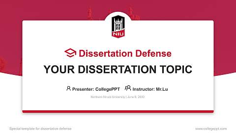 Northern Illinois University Graduation Thesis Defense PPT Template