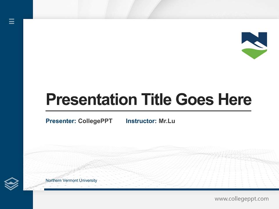 Northern Vermont University Thesis Proposal/Graduation Defense PPT Template4:3 ratio PPT effect preview image5