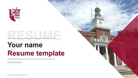 Norwich University Resume PPT Template