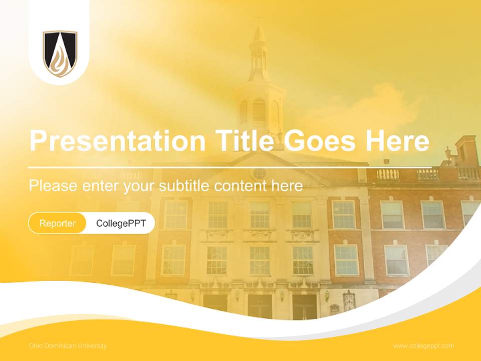 Ohio Dominican University Lecture Sharing and Networking Event PPT Template4:3 ratio PPT effect preview image4