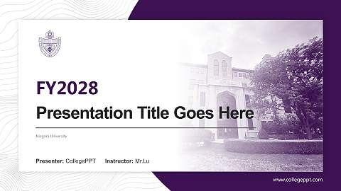 Niagara University Academic Presentation/Research Findings Report PPT Template