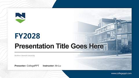 Northern Vermont University Academic Presentation/Research Findings Report PPT Template