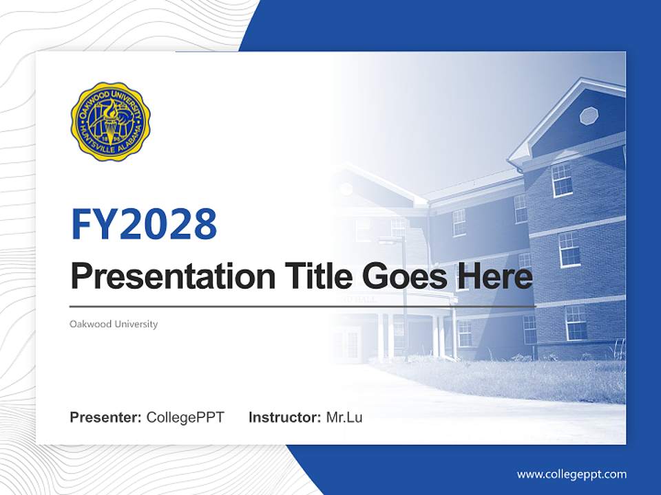 Oakwood University Academic Presentation/Research Findings Report PPT Template4:3 ratio PPT effect preview image5