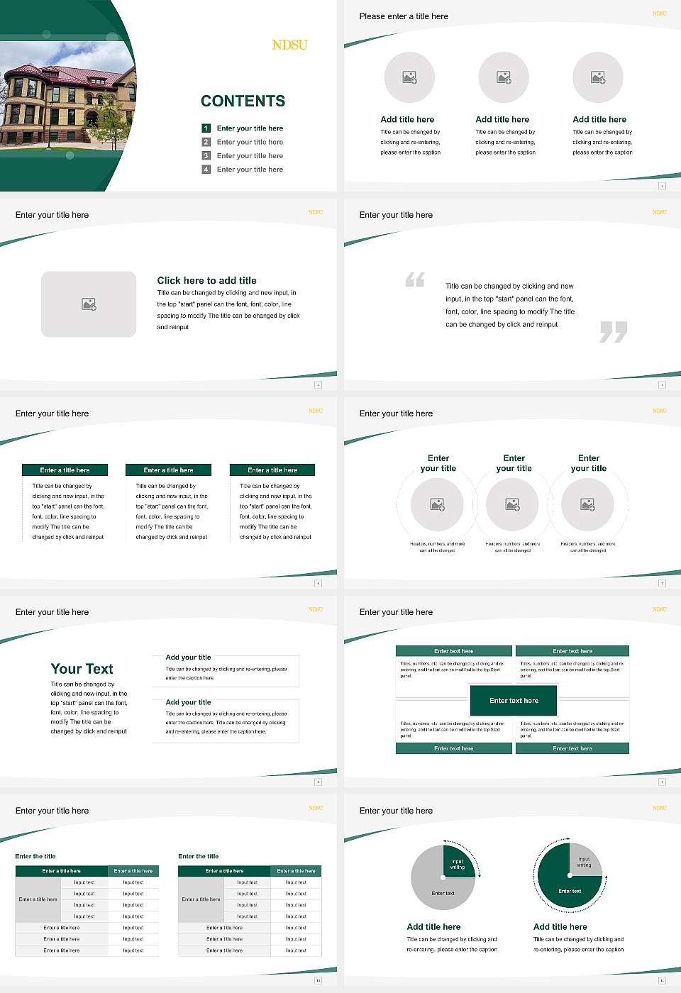 North Dakota State University-Main Campus Course/Courseware Creation PPT Template16:9 ratio PPT effect preview image2