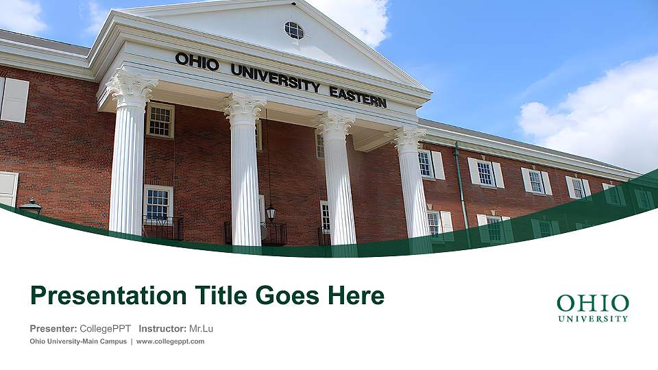 Ohio University-Main Campus Course/Courseware Creation PPT Template16:9 ratio PPT effect preview image