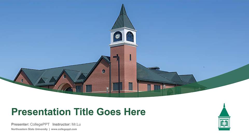 Northeastern State University Course/Courseware Creation PPT Template16:9 ratio PPT effect preview image