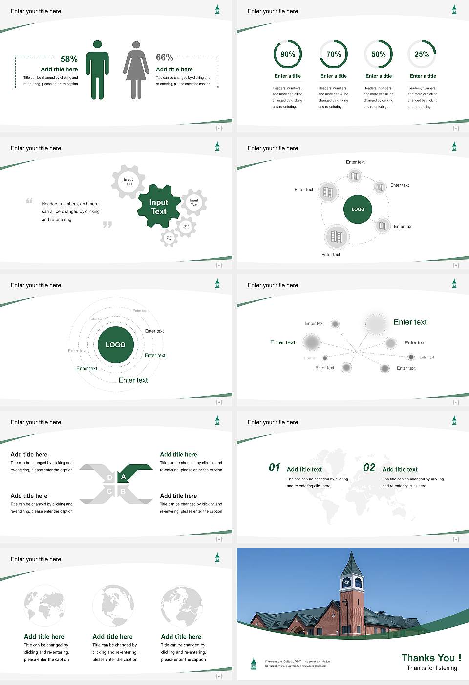 Northeastern State University Course/Courseware Creation PPT Template16:9 ratio PPT effect preview image4