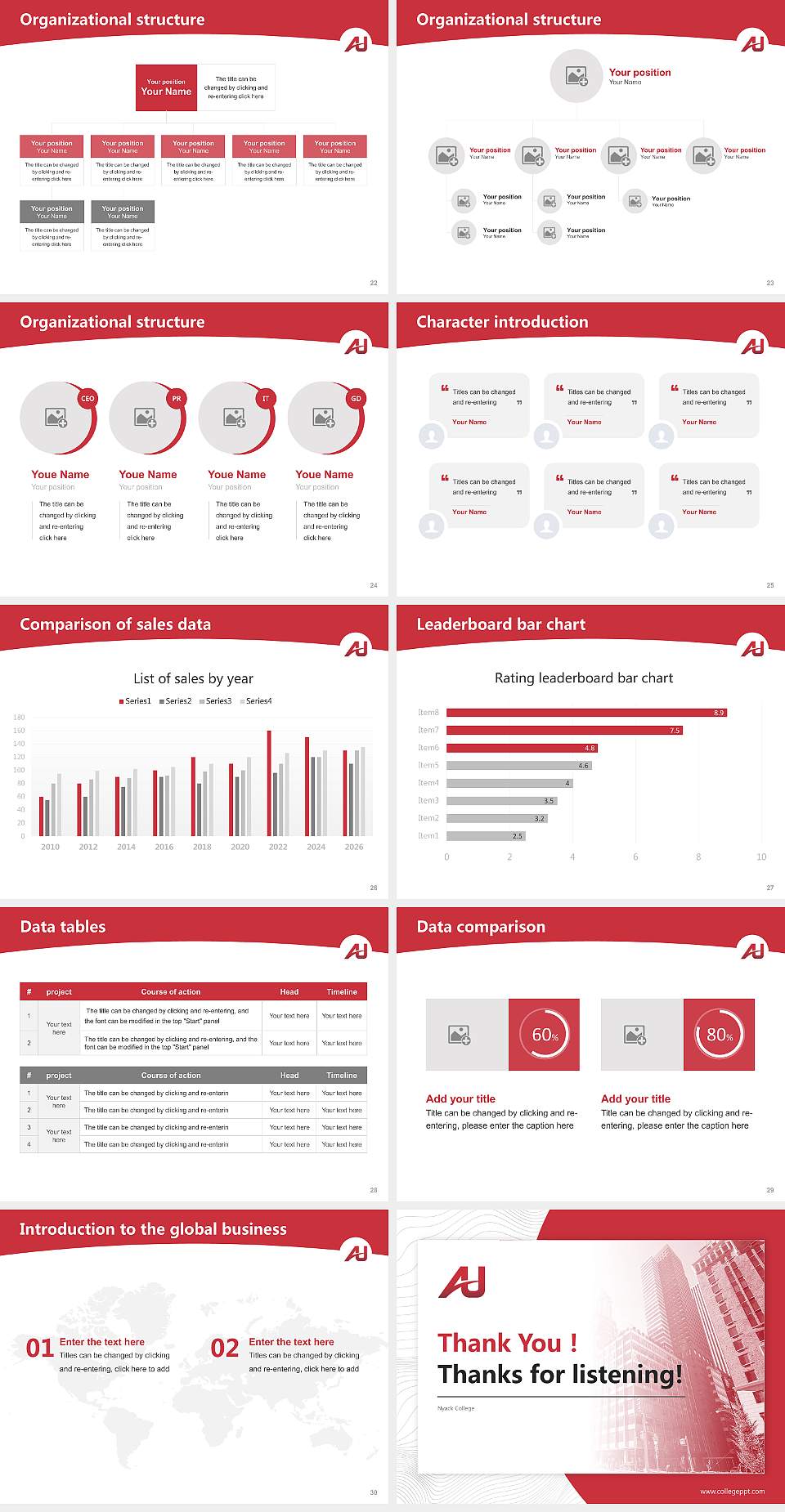 Nyack College Academic Presentation/Research Findings Report PPT Template4:3 ratio PPT effect preview image4