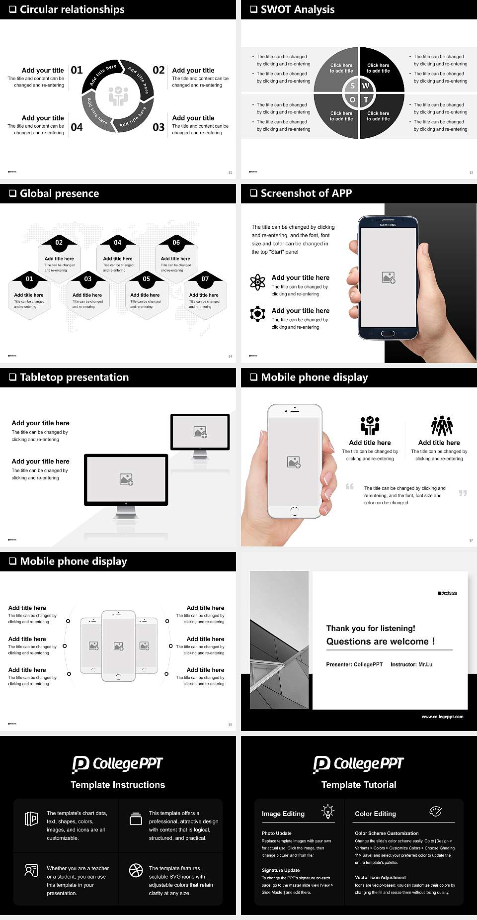Newschool of Architecture and Design General Purpose PPT Template4:3 ratio PPT effect preview image5