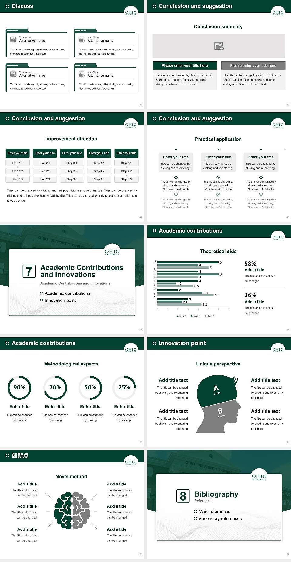 Ohio University-Main Campus Graduation Thesis Defense PPT Template4:3 ratio PPT effect preview image6