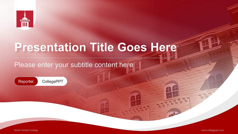 North Central College Lecture Sharing and Networking Event PPT Template16:9 ratio PPT effect preview image