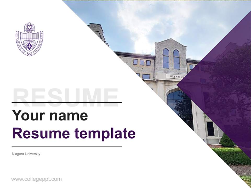 Niagara University Resume PPT Template4:3 ratio PPT effect preview image5