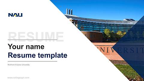 Northern Arizona University Resume PPT Template