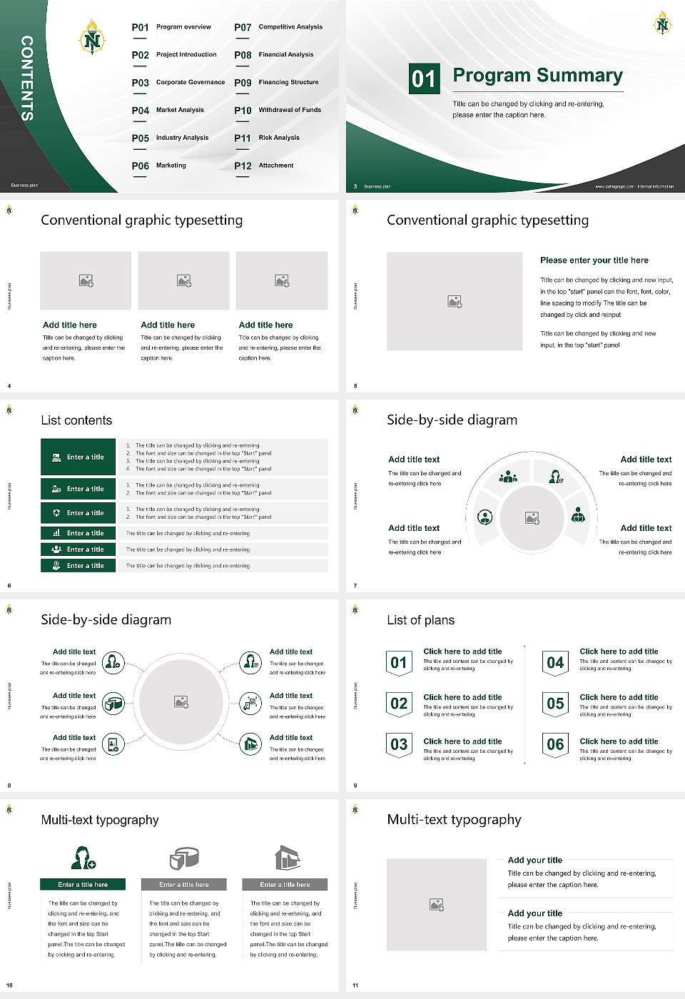 Northern Michigan University Competition/Entrepreneurship Contest PPT Template16:9 ratio PPT effect preview image2