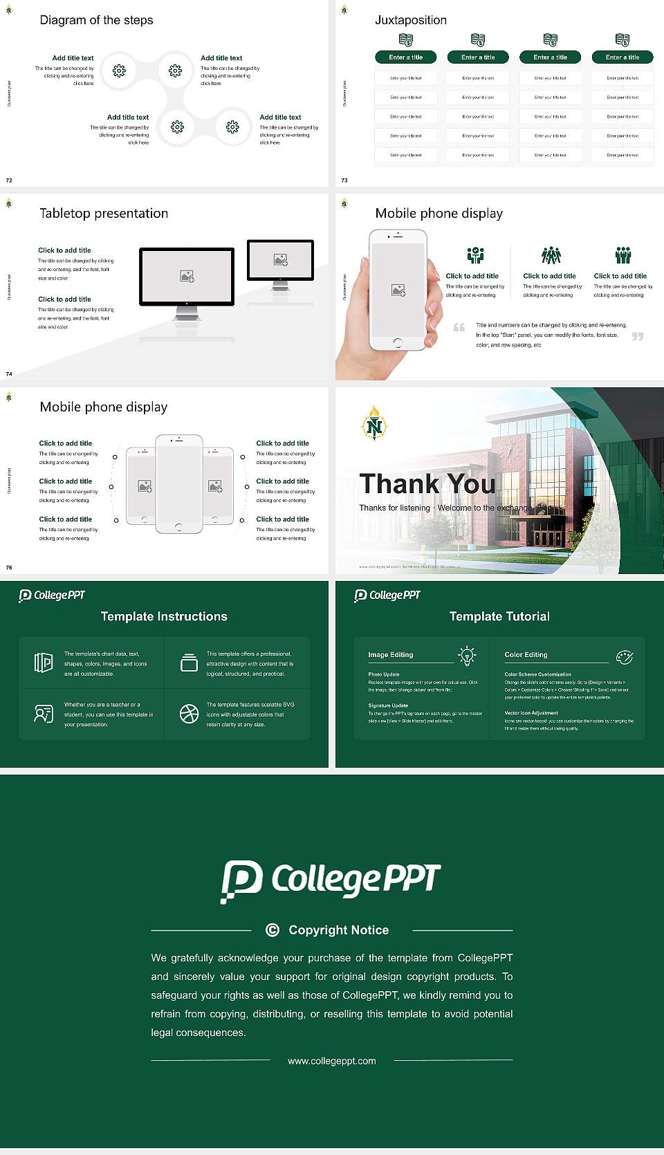 Northern Michigan University Competition/Entrepreneurship Contest PPT Template16:9 ratio PPT effect preview image9