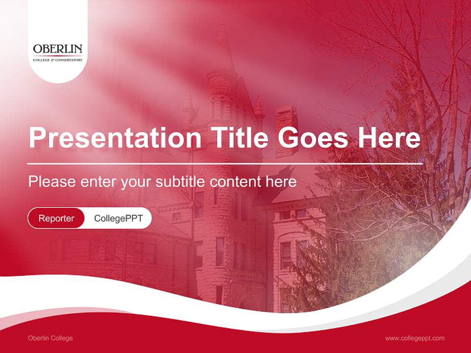 Oberlin College Lecture Sharing and Networking Event PPT Template4:3 ratio PPT effect preview image4