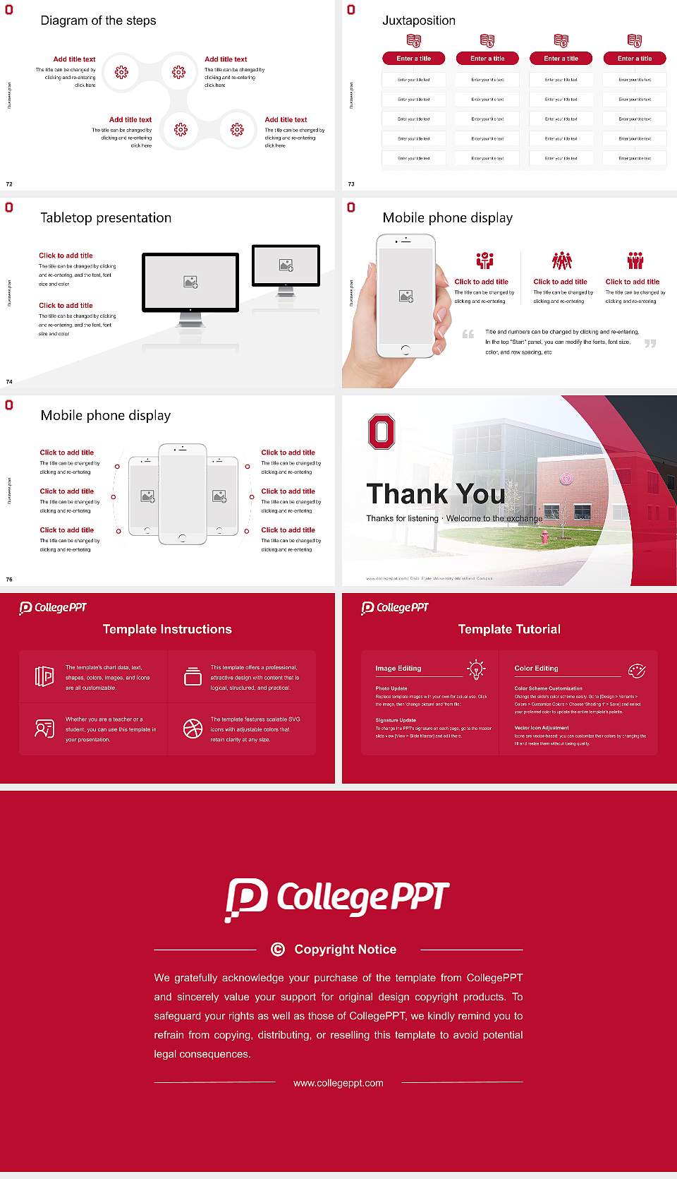 Ohio State University-Mansfield Campus Competition/Entrepreneurship Contest PPT Template16:9 ratio PPT effect preview image9