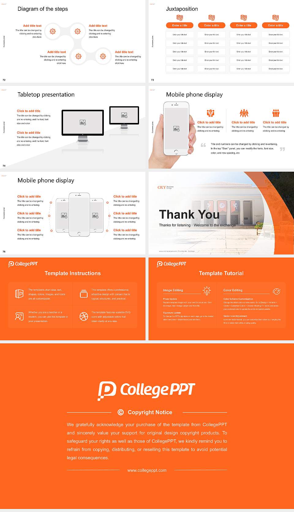 Occidental College Competition/Entrepreneurship Contest PPT Template16:9 ratio PPT effect preview image9