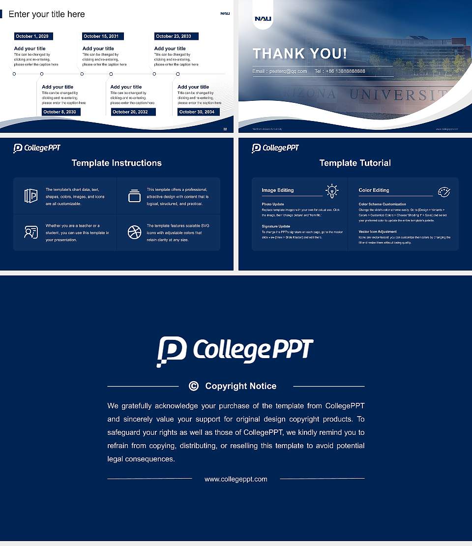 Northern Arizona University Lecture Sharing and Networking Event PPT Template16:9 ratio PPT effect preview image4