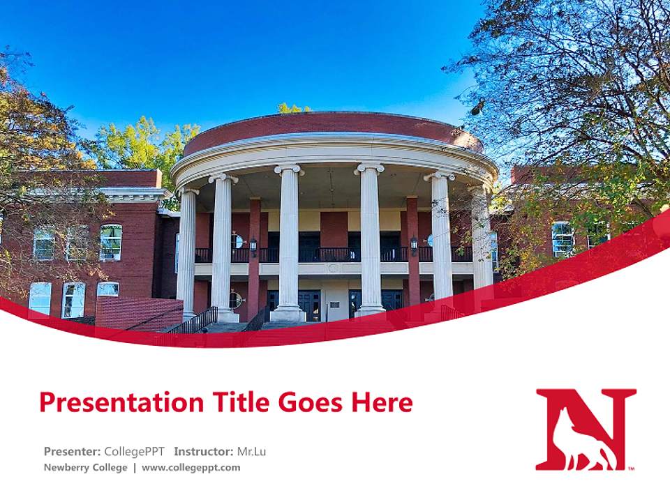 Newberry College Course/Courseware Creation PPT Template4:3 ratio PPT effect preview image5