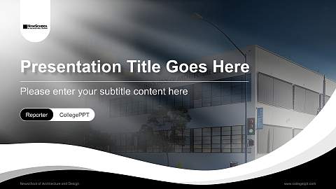 Newschool of Architecture and Design Lecture Sharing and Networking Event PPT Template