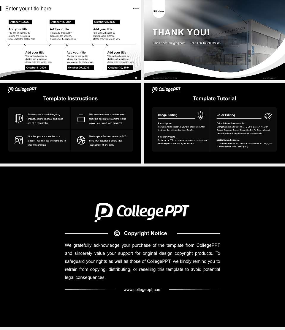 Newschool of Architecture and Design Lecture Sharing and Networking Event PPT Template16:9 ratio PPT effect preview image4