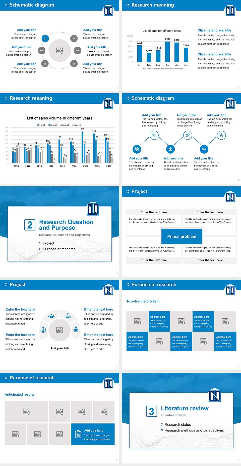 Northwood University Graduation Thesis Defense PPT Template4:3 ratio PPT effect preview image3