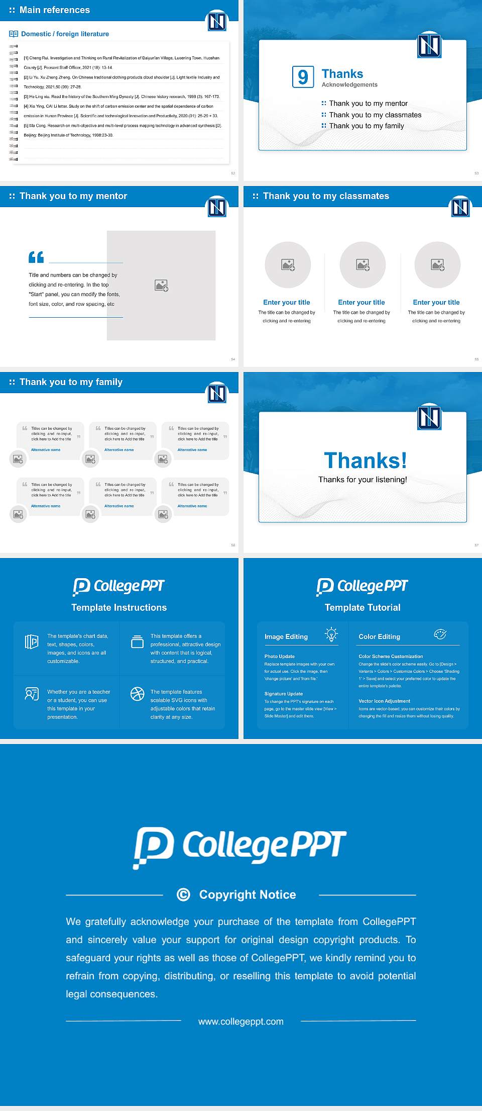 Northwood University Graduation Thesis Defense PPT Template4:3 ratio PPT effect preview image7