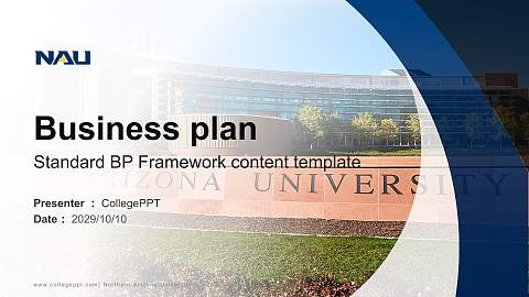 Northern Arizona University Competition/Entrepreneurship Contest PPT Template