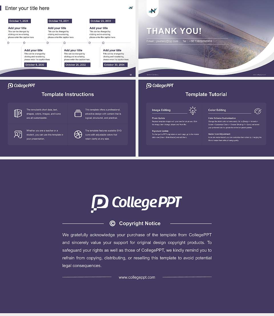 Northern Seminary Lecture Sharing and Networking Event PPT Template16:9 ratio PPT effect preview image4