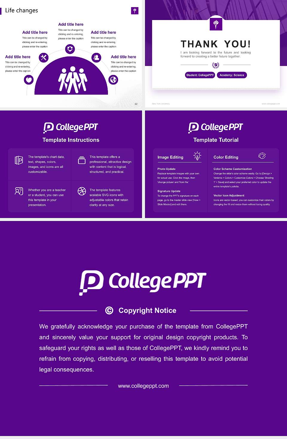 New York University National Scholarship Defense PPT Template4:3 ratio PPT effect preview image4