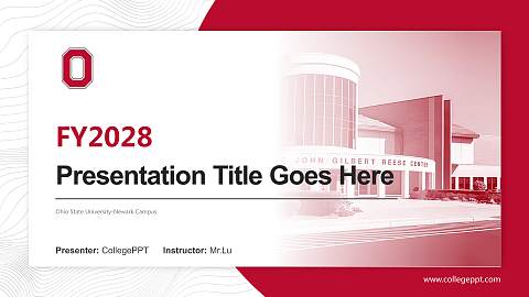 Ohio State University-Newark Campus Academic Presentation/Research Findings Report PPT Template