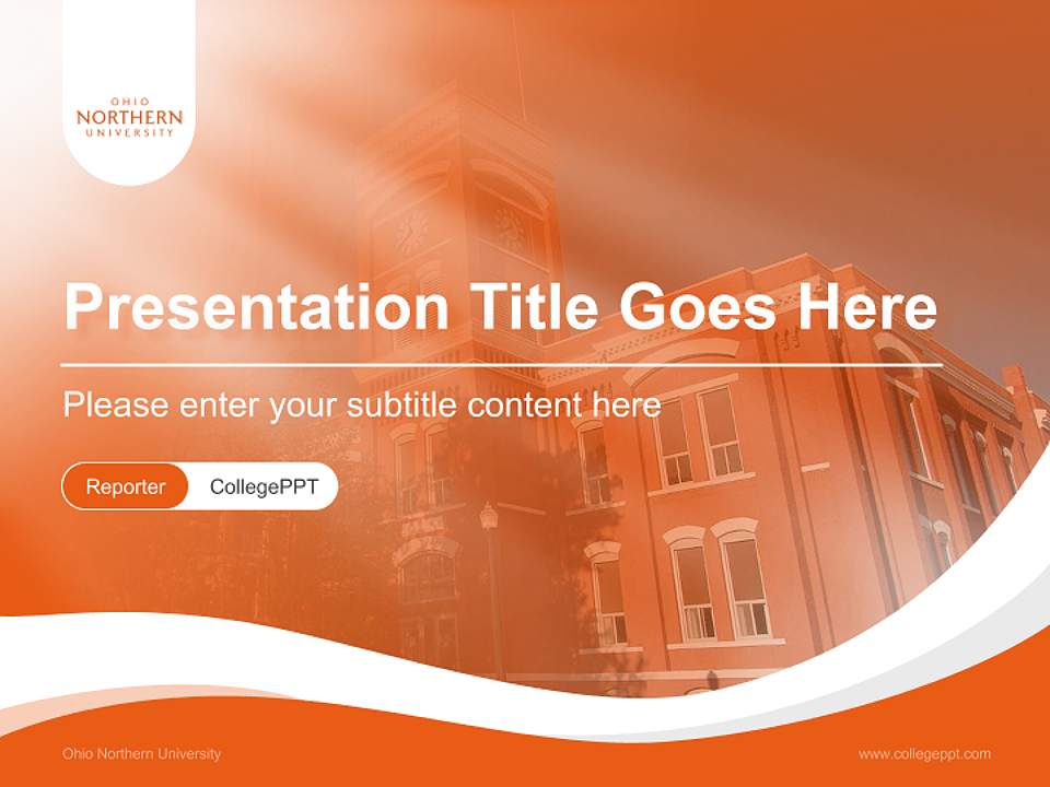 Ohio Northern University Lecture Sharing and Networking Event PPT Template4:3 ratio PPT effect preview image4