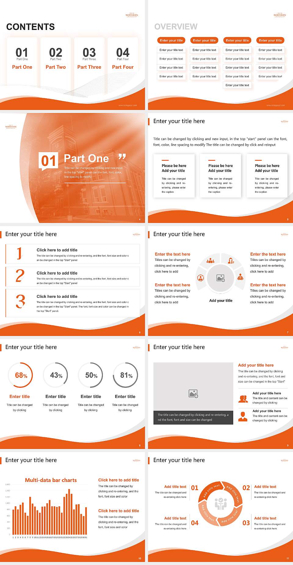 Ohio Northern University Lecture Sharing and Networking Event PPT Template4:3 ratio PPT effect preview image2