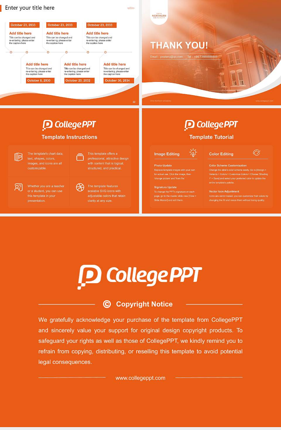 Ohio Northern University Lecture Sharing and Networking Event PPT Template4:3 ratio PPT effect preview image4