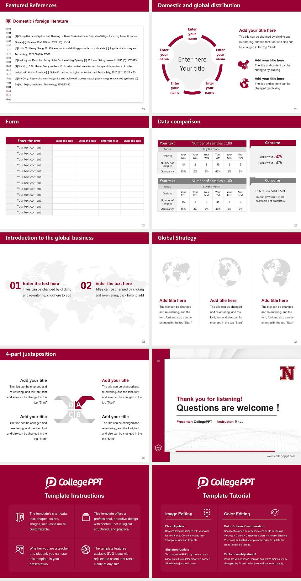 Northern State University Thesis Proposal/Graduation Defense PPT Template4:3 ratio PPT effect preview image4