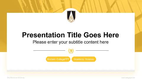Ohio Dominican University National Scholarship Defense PPT Template