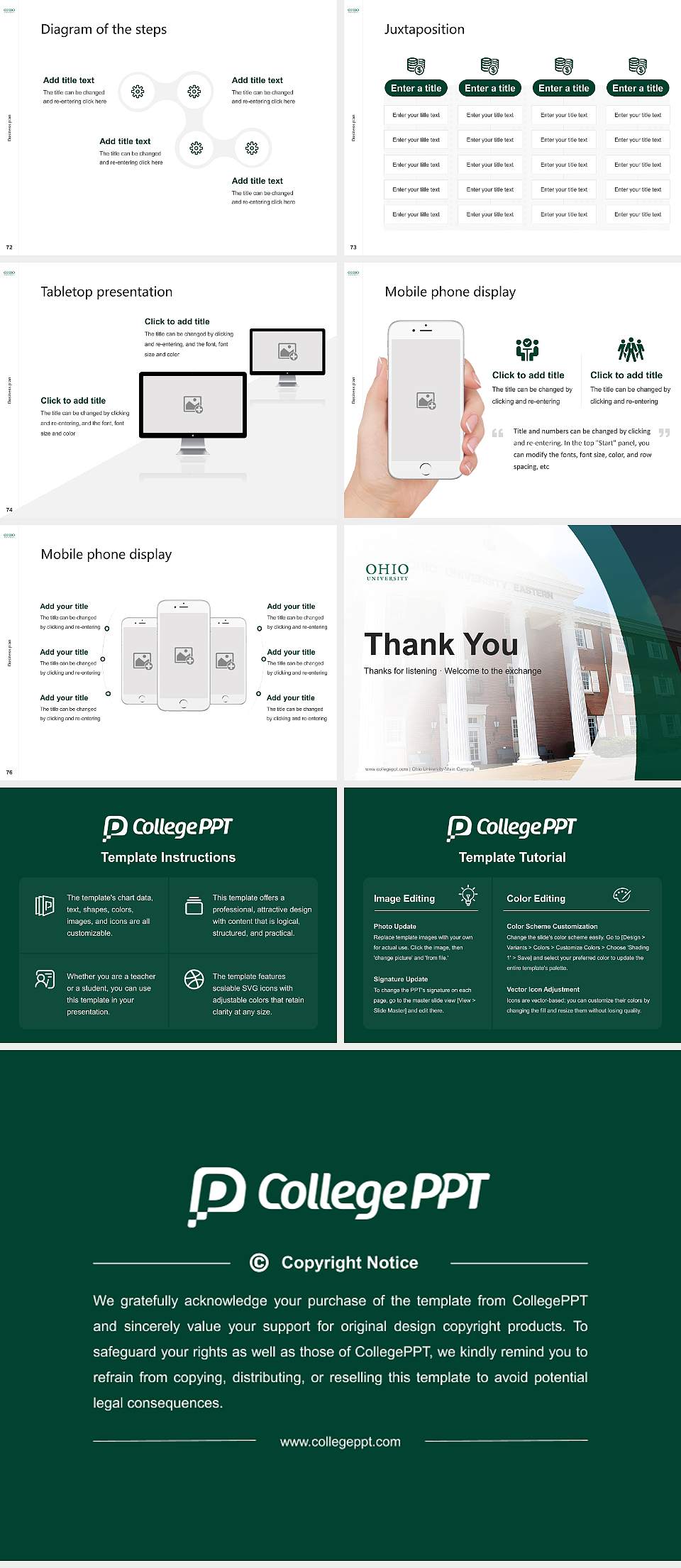Ohio University-Main Campus Competition/Entrepreneurship Contest PPT Template4:3 ratio PPT effect preview image9