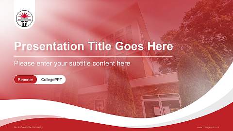North Greenville University Lecture Sharing and Networking Event PPT Template