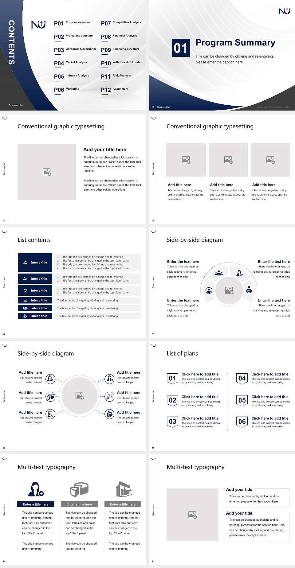 Newman University Competition/Entrepreneurship Contest PPT Template4:3 ratio PPT effect preview image2