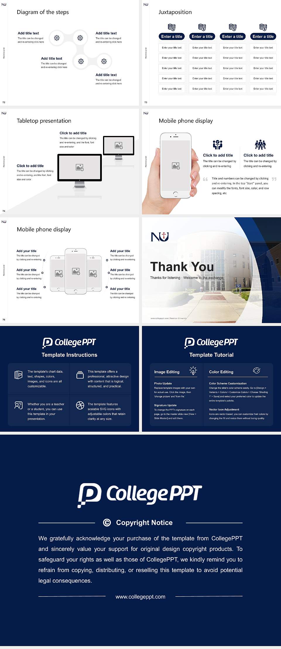 Newman University Competition/Entrepreneurship Contest PPT Template4:3 ratio PPT effect preview image9
