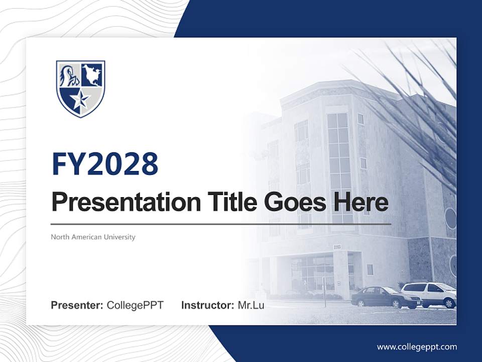 North American University Academic Presentation/Research Findings Report PPT Template4:3 ratio PPT effect preview image5