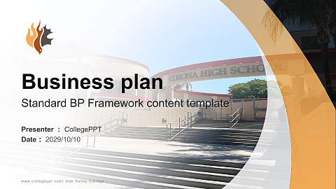 Oak Valley College Competition/Entrepreneurship Contest PPT Template