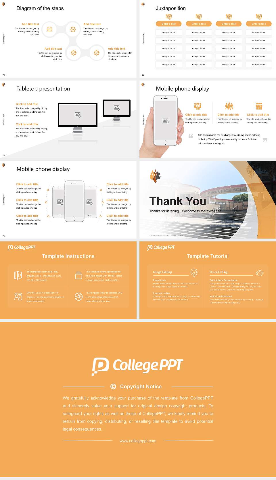 Oak Valley College Competition/Entrepreneurship Contest PPT Template16:9 ratio PPT effect preview image9