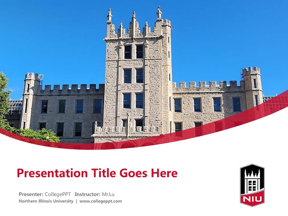 Northern Illinois University Course/Courseware Creation PPT Template4:3 ratio PPT effect preview image5