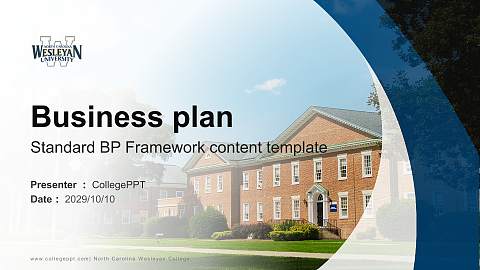 North Carolina Wesleyan College Competition/Entrepreneurship Contest PPT Template