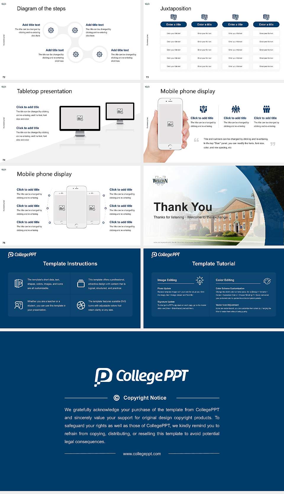 North Carolina Wesleyan College Competition/Entrepreneurship Contest PPT Template16:9 ratio PPT effect preview image9