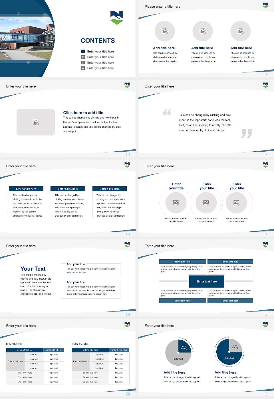 Northern Vermont University Course/Courseware Creation PPT Template16:9 ratio PPT effect preview image2